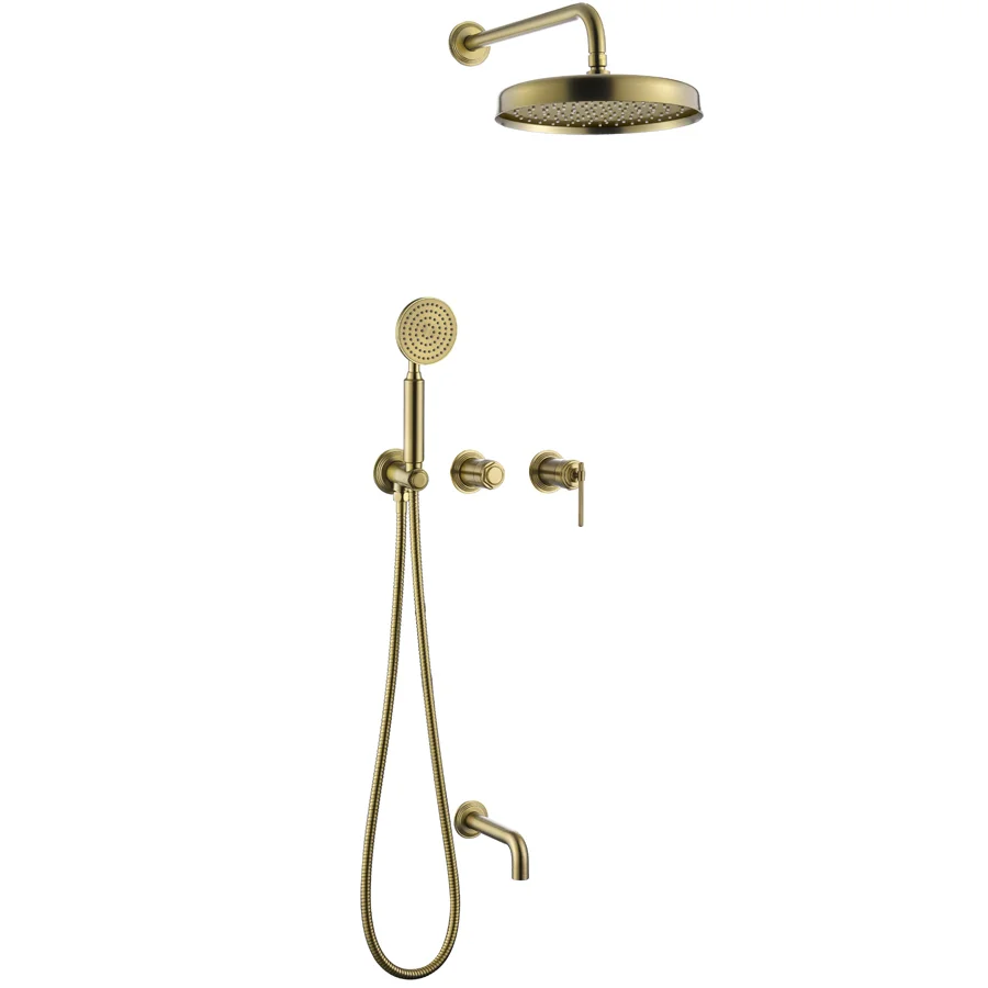 Душевая система встраиваемого монтажа Boheme Eterna Matt Gold, 174-2-MG