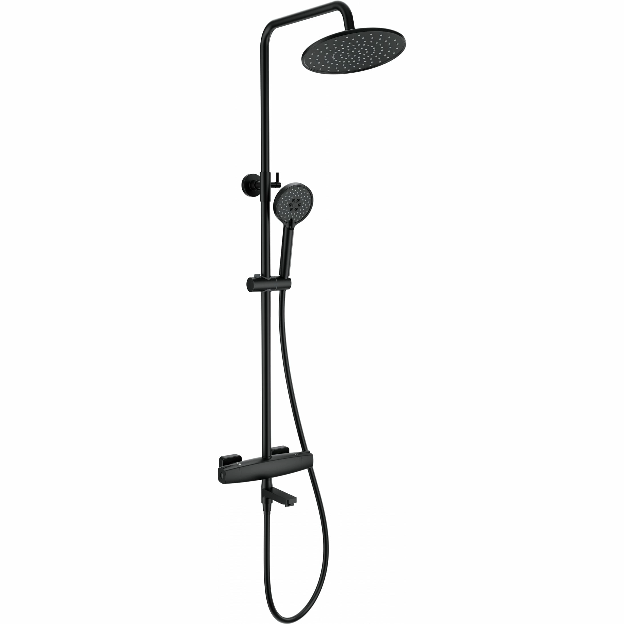 Душевая система с термостатом Wonzon & Woghand черный матовый, WW-B3035-A3-MB