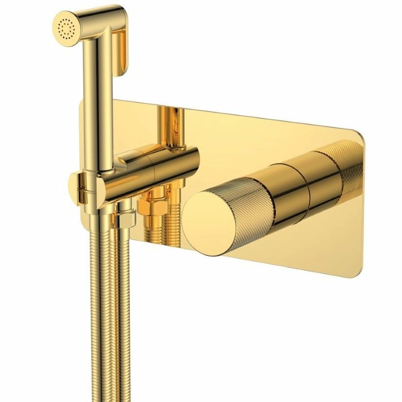 Смеситель гигиенический Boheme Stick Spirale Gold, 127-GG.4