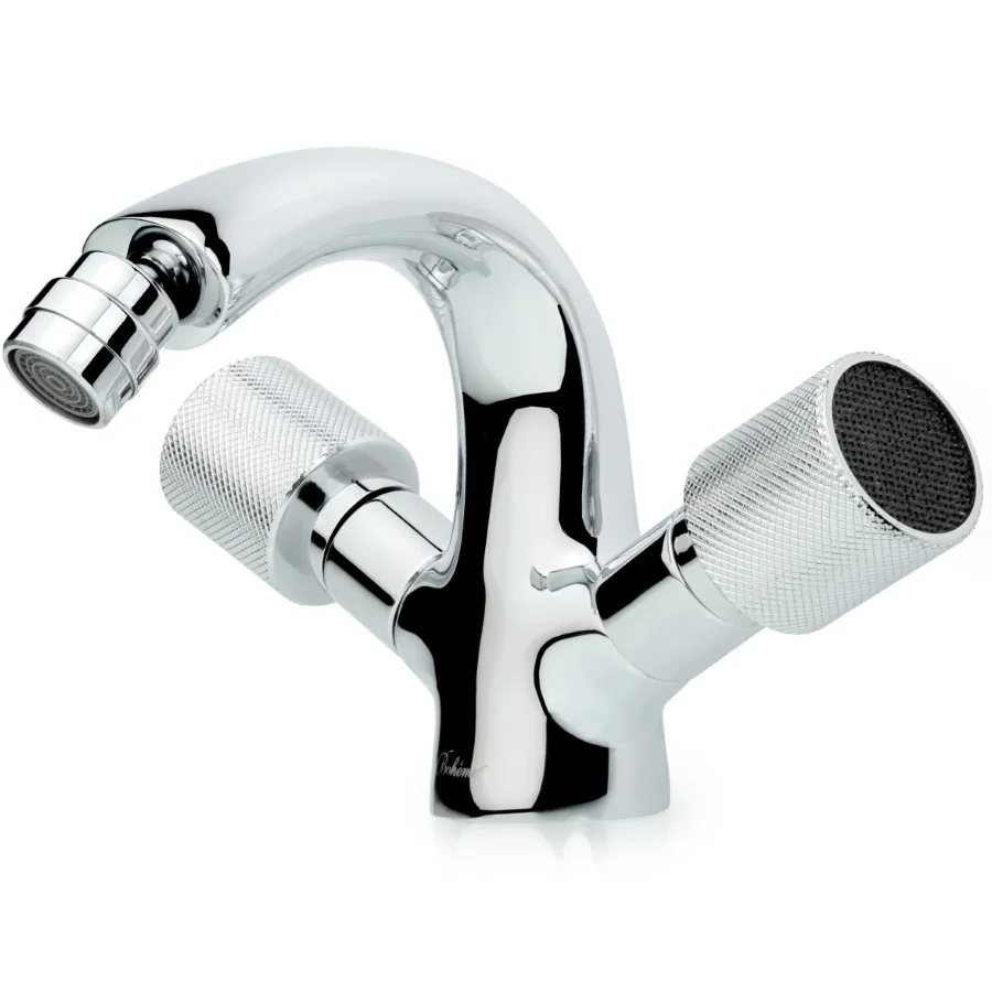 Смеситель для биде Boheme Royal Crystal Black Chrome, 276
