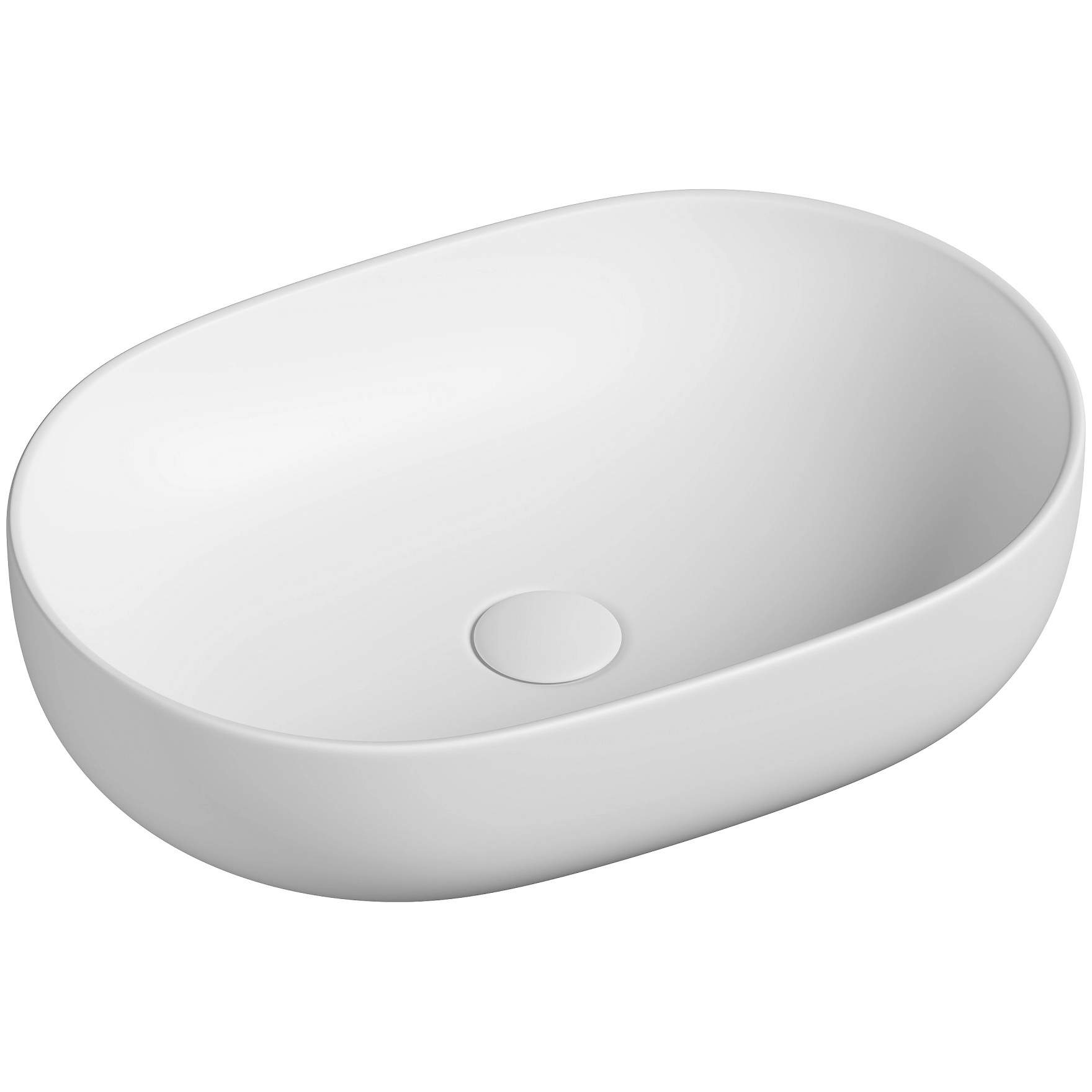 Умывальник чаша накладная овальная CeramicaNova Element 60x41.5, CN6047MW
