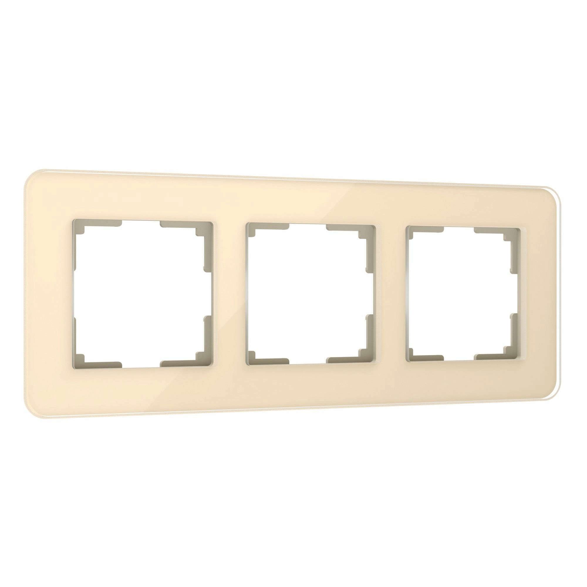Рамка на 3 поста Werkel Elite W0032443 (айвори, стекло)