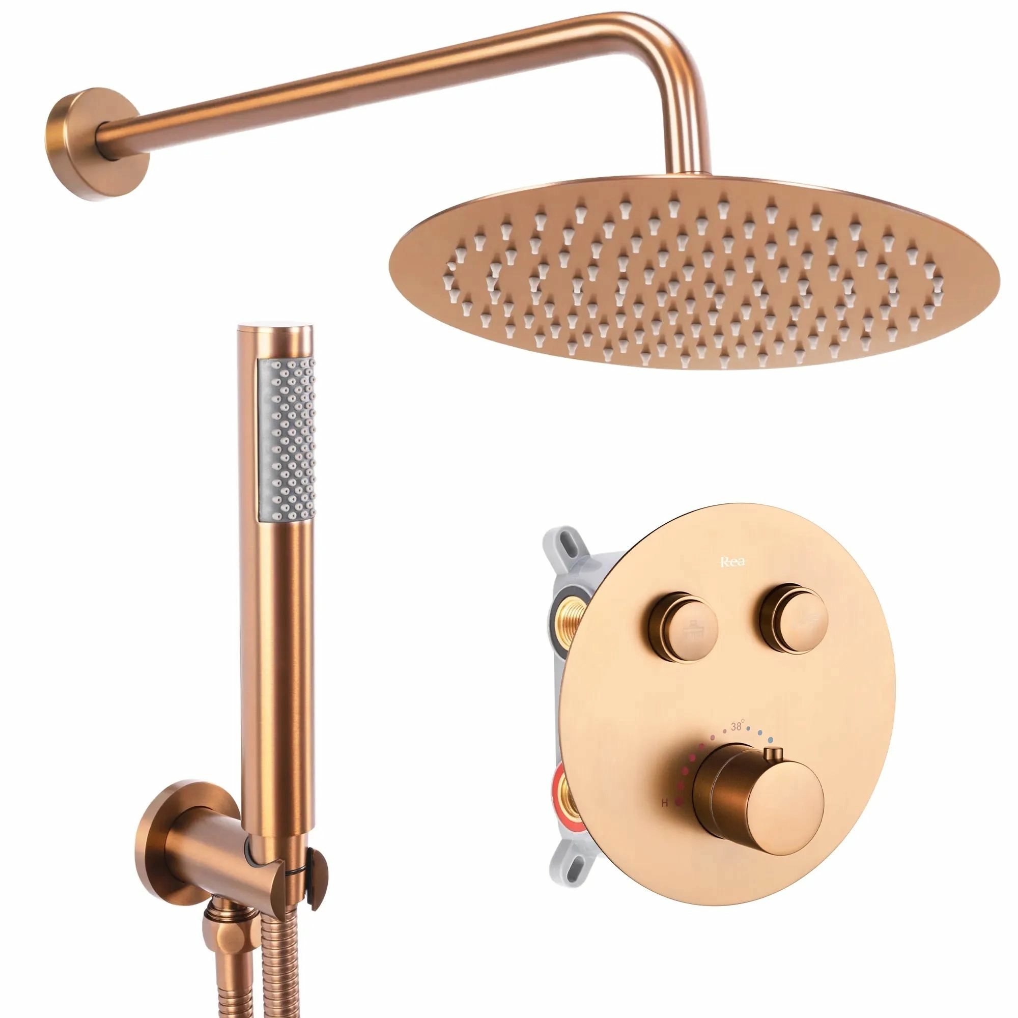 Душевая система Rea Lungo Matt Med Termostat, REA-P8808