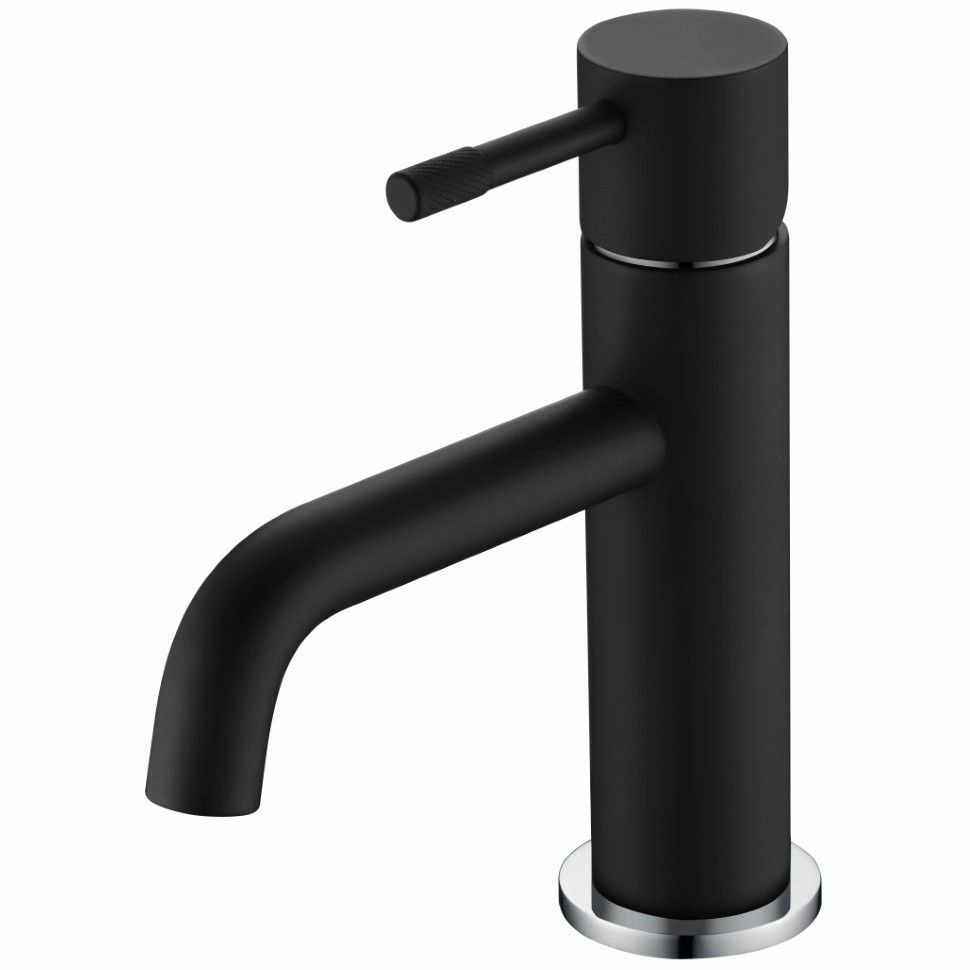 Смеситель для умывальника Boheme Uno Black/Chrome, 461-BCR