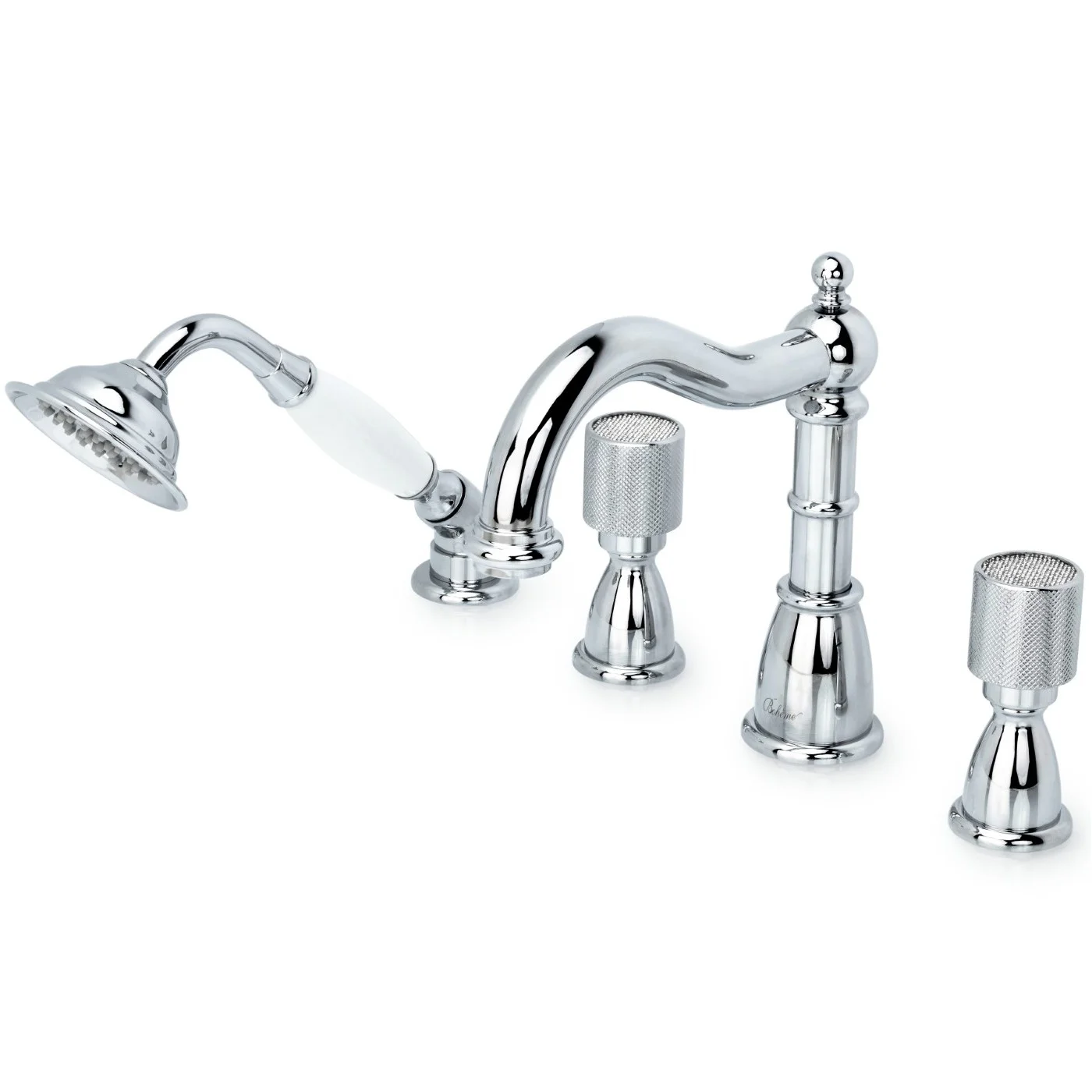 Смеситель для ванны с гарнитуром Boheme Royal Crystal Chrome, 396