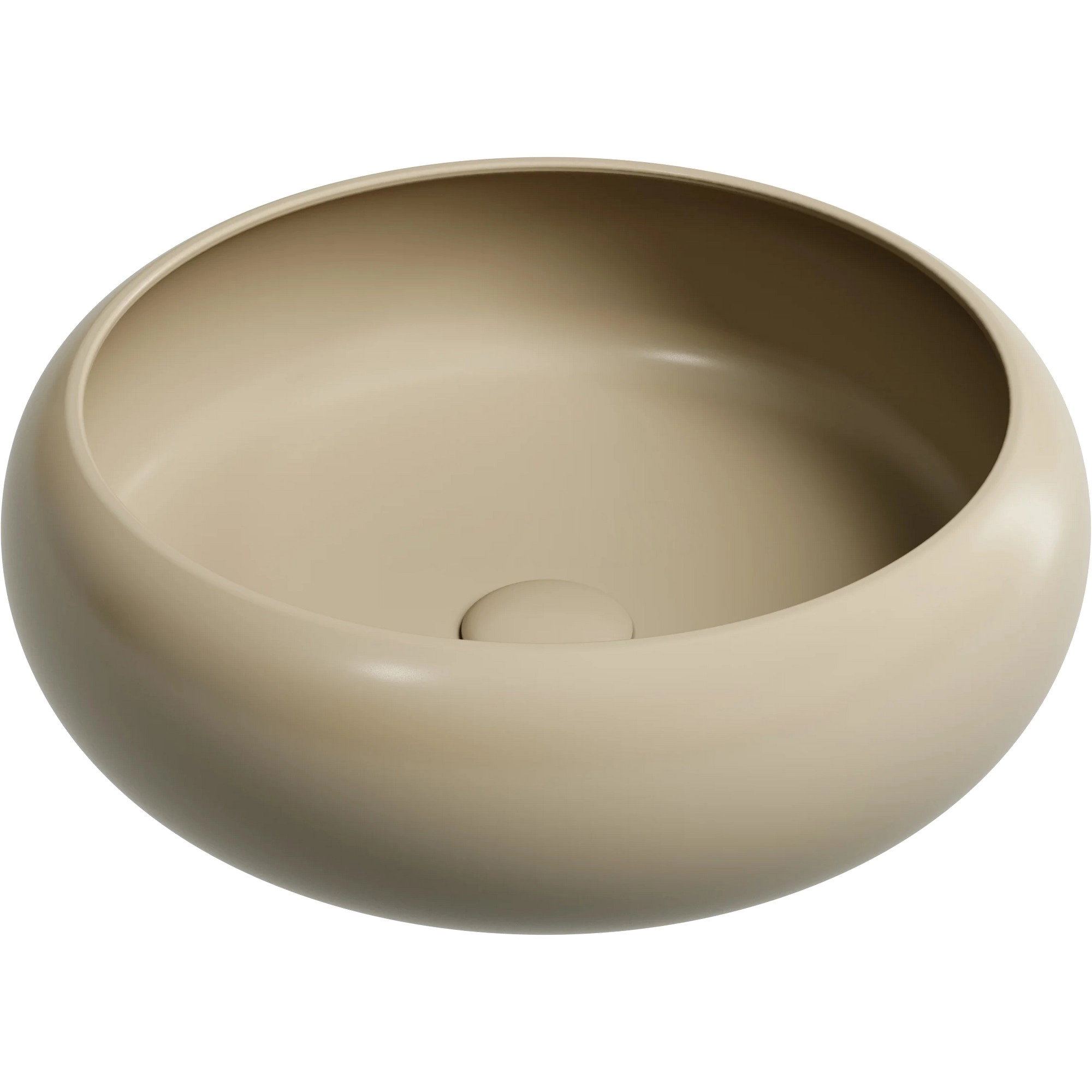 Умывальник чаша накладная круглая CeramicaNova Element 36.5x36.5, CN6050MC