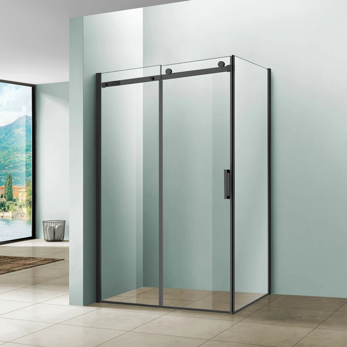 Душевой уголок Vincea Como 120x90, VSR-1C9012CLB