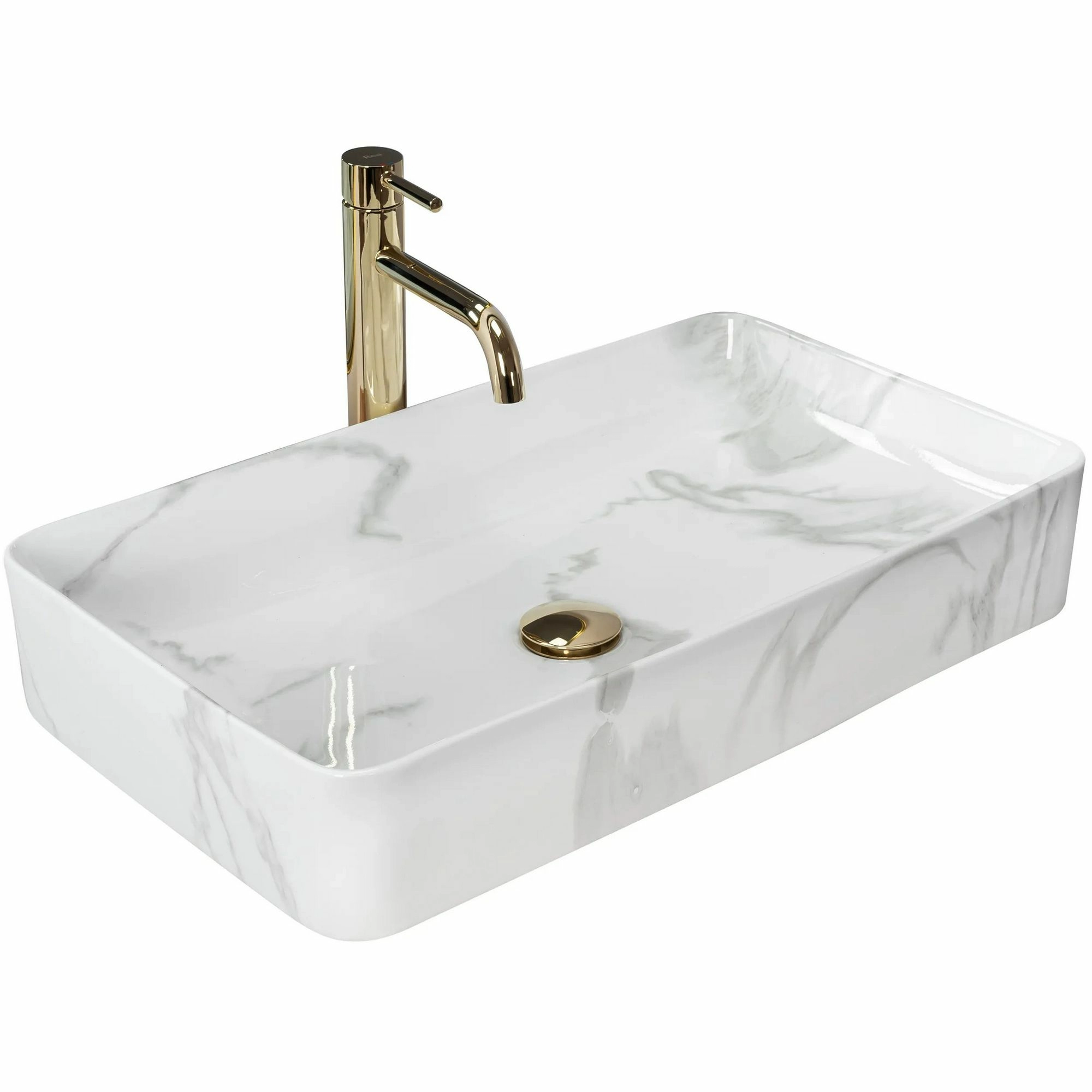 Умывальник Rea Denis Shiny Marmo 61.5x35, REA-U5896
