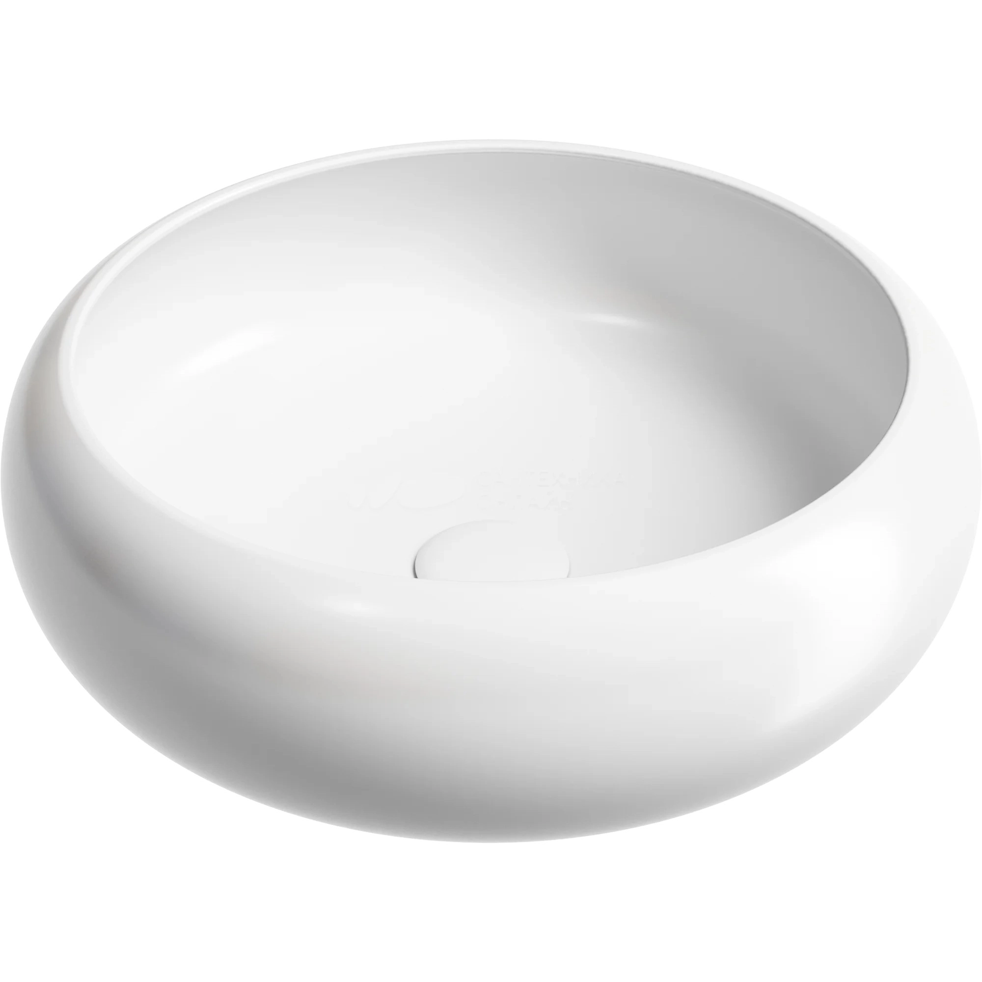 Умывальник чаша накладная круглая CeramicaNova Element 36x36, CN6050MW