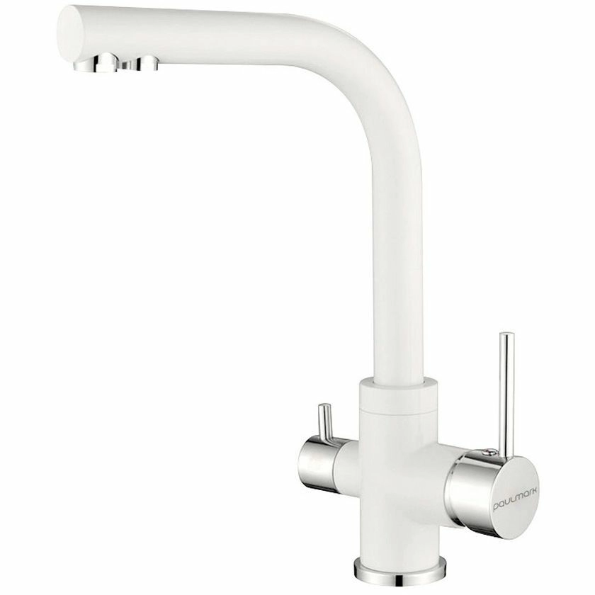 Смеситель для кухни Paulmark Essen белый матовый, Es213011-431
