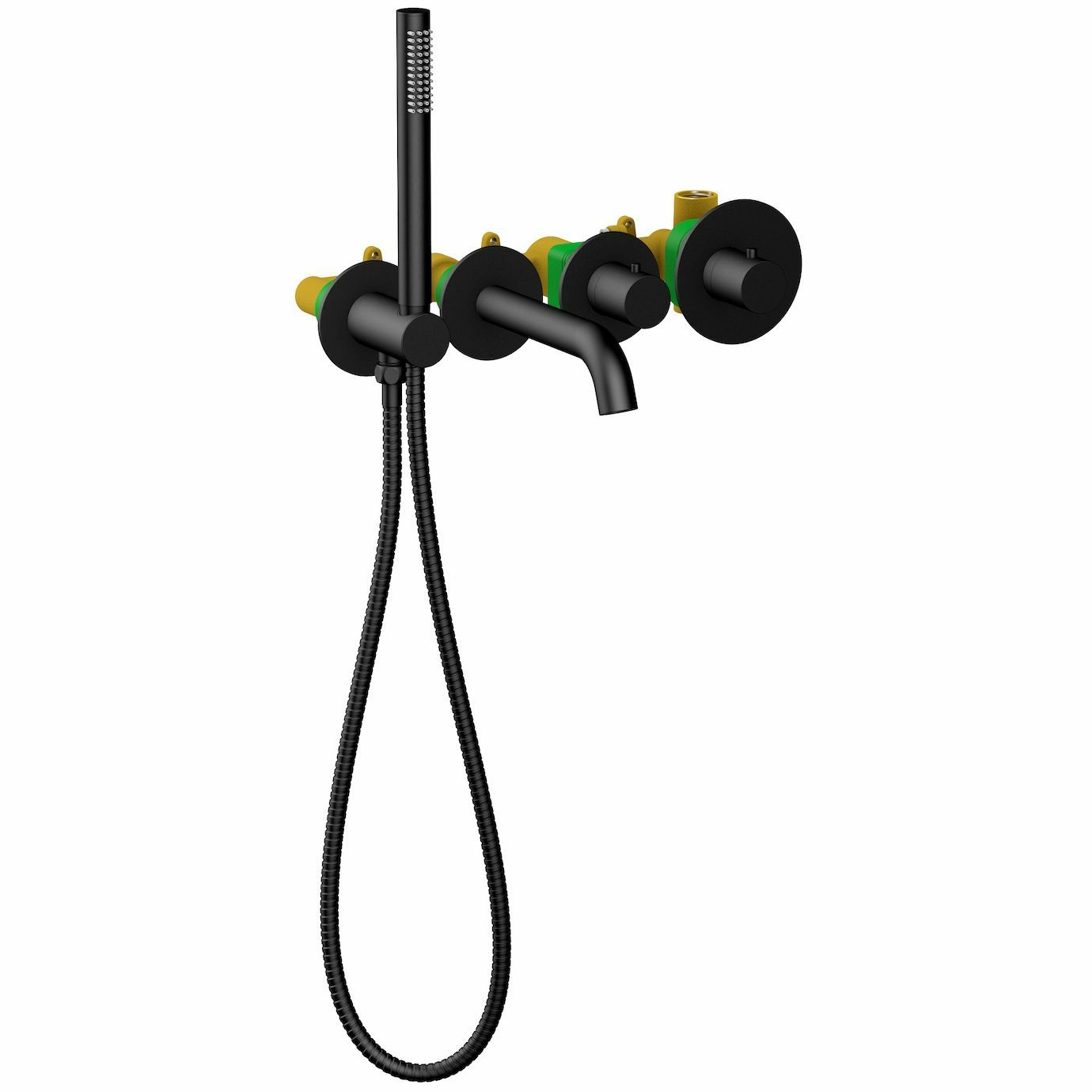 Смеситель для ванны встроенный Timo Saona Black, 2324/03YSM
