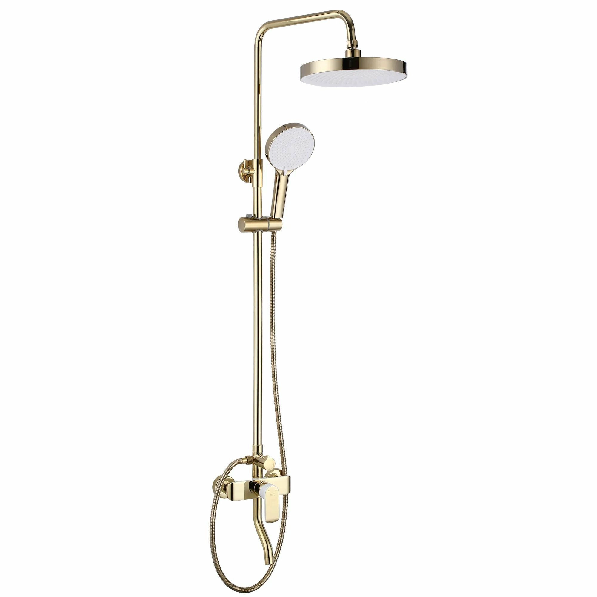 Душевая система Rea Bloom White/Gold, REA-P9529