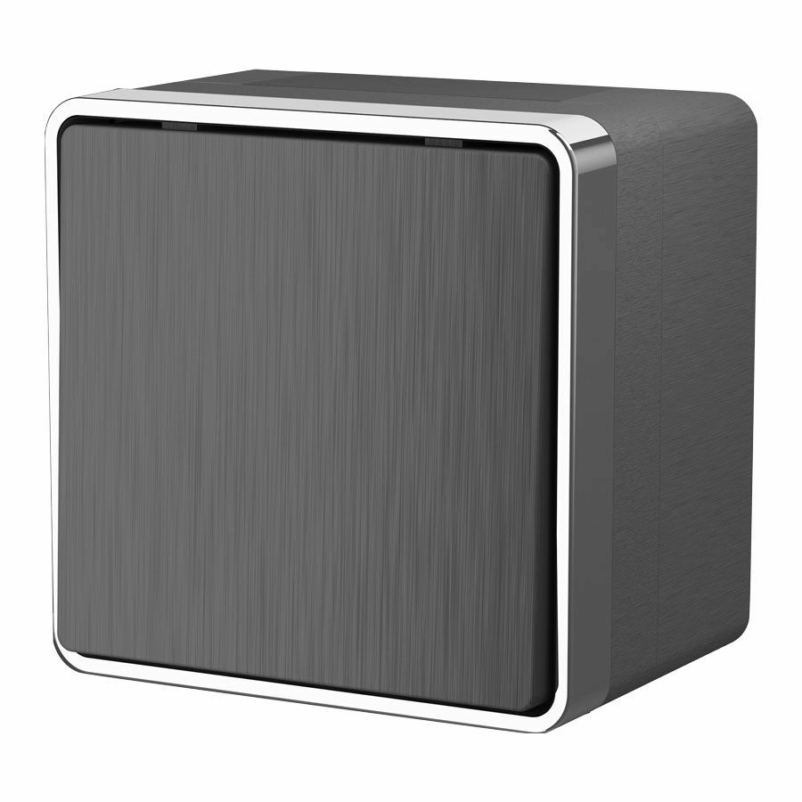 Выключатель одноклавишный влагозащищенный Werkel Gallant W5010204 (графит рифленый)