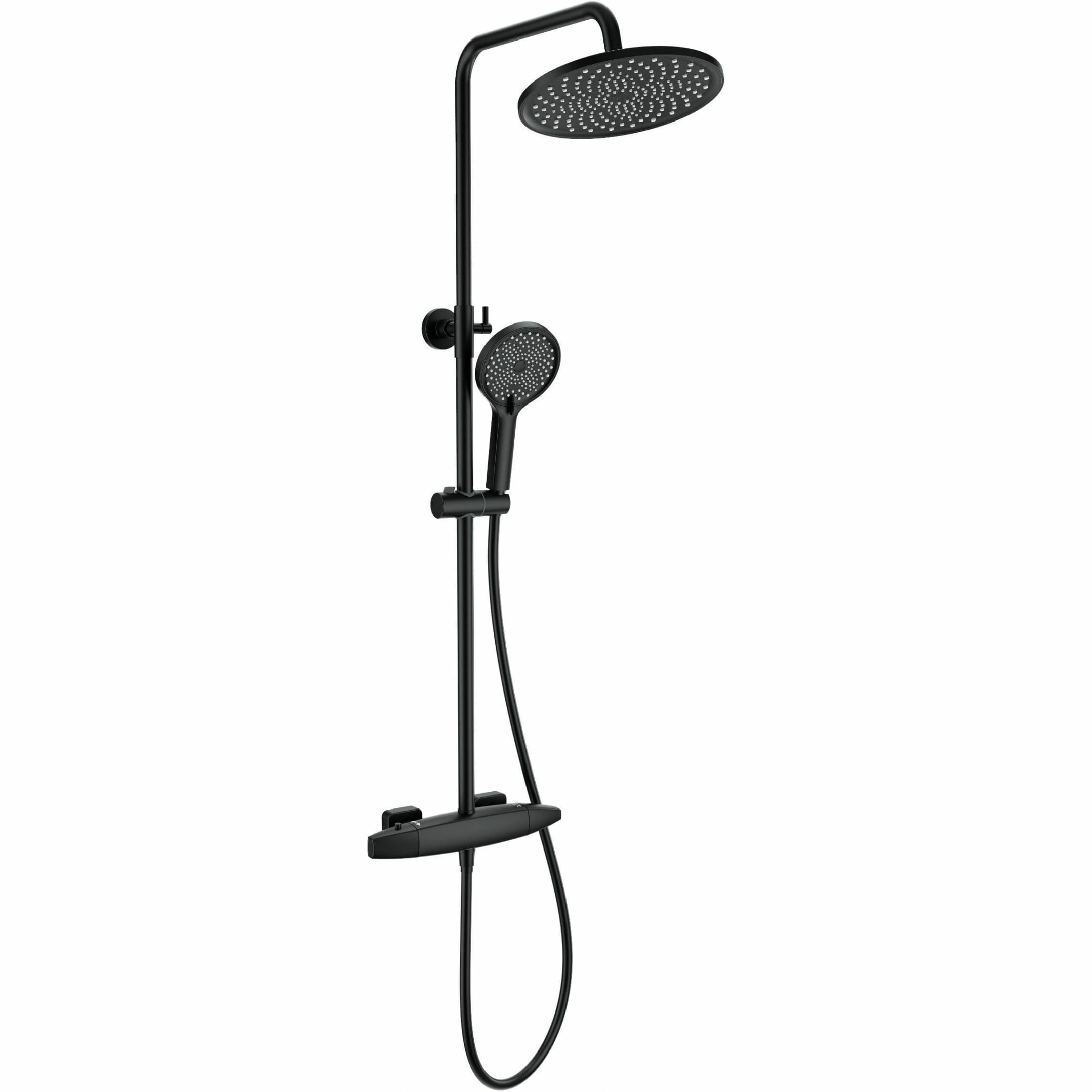 Душевая система с термостатом Wonzon & Woghand черный матовый, WW-B3035-A1-MB