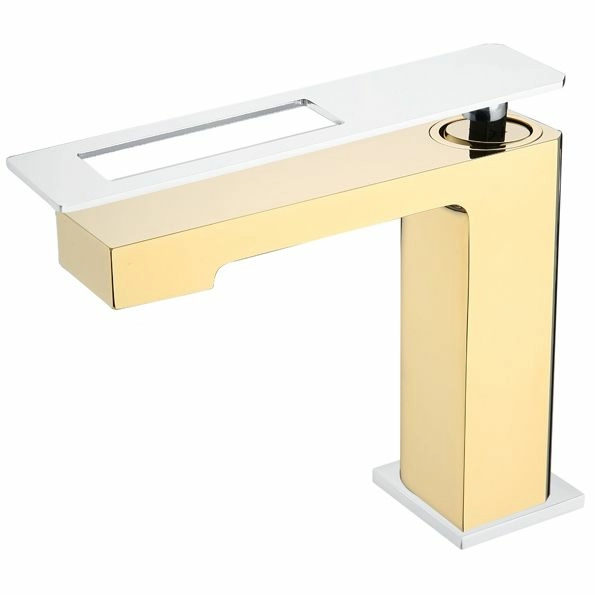 Смеситель для умывальника Boheme Q Gold/Chrome, 141-GCR