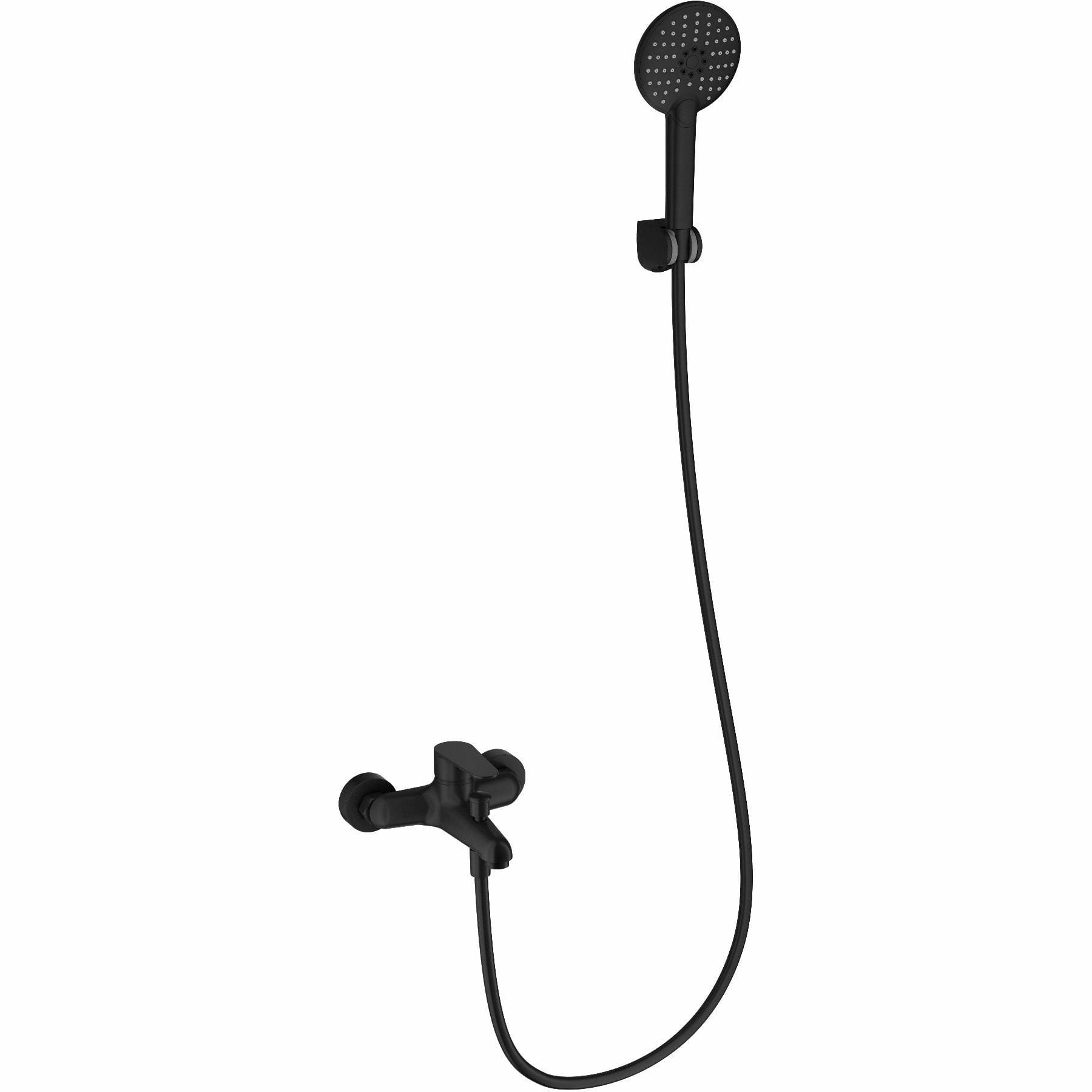 Смеситель для ванны с душем Wonzon & Woghand черный матовый, WW-AE3204-MB