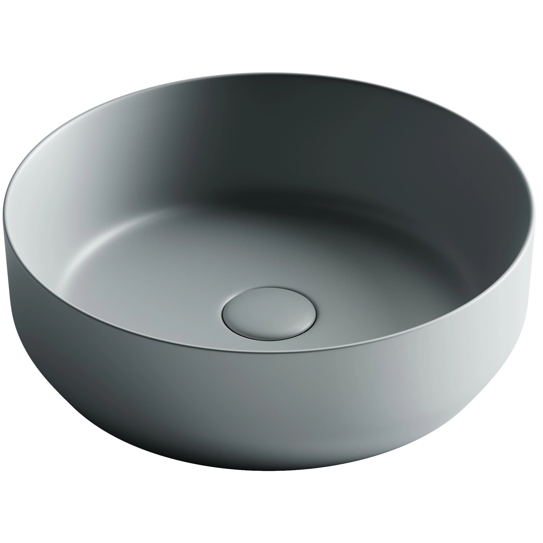 Умывальник чаша накладная круглая CeramicaNova Element 39x39, CN6022MH