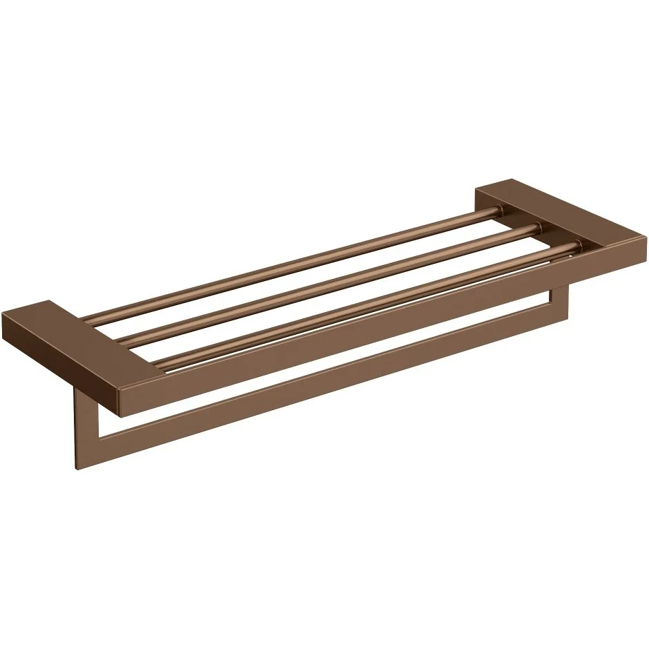 Полка для полотенец Boheme Qubic Bronze Brushed, 10737-BRB