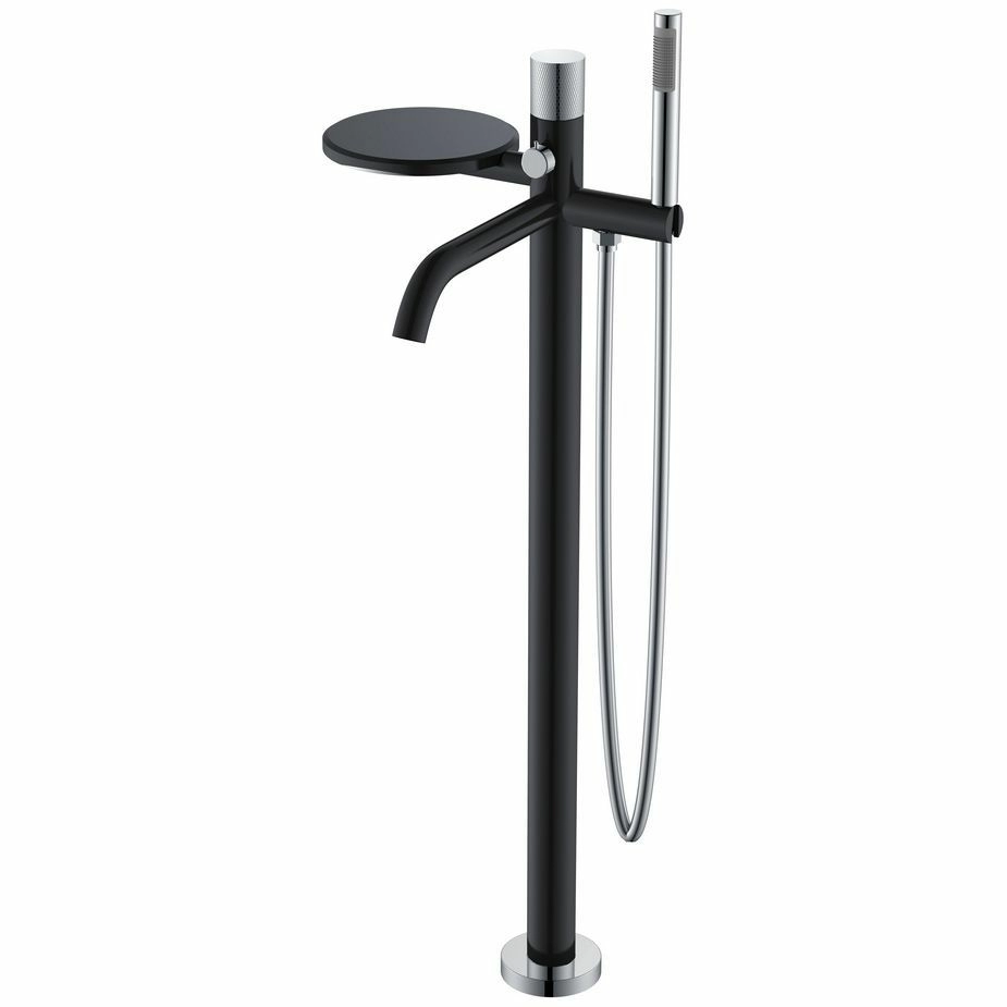 Напольный смеситель для ванны Boheme Stick Diamond Black/Chrome, 129-BCR