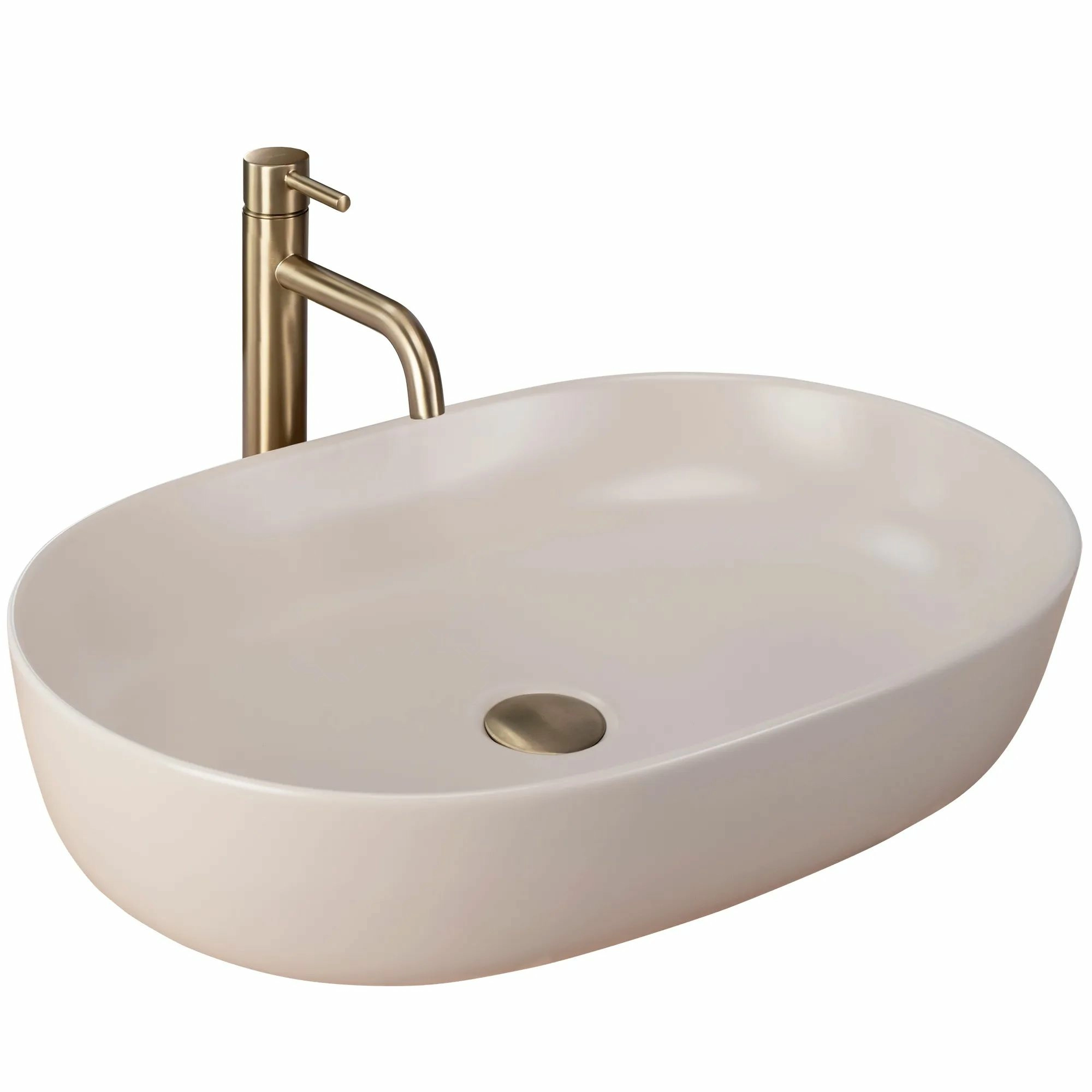 Умывальник Rea Cleo Beige Matt 60.5x41, REA-U9655
