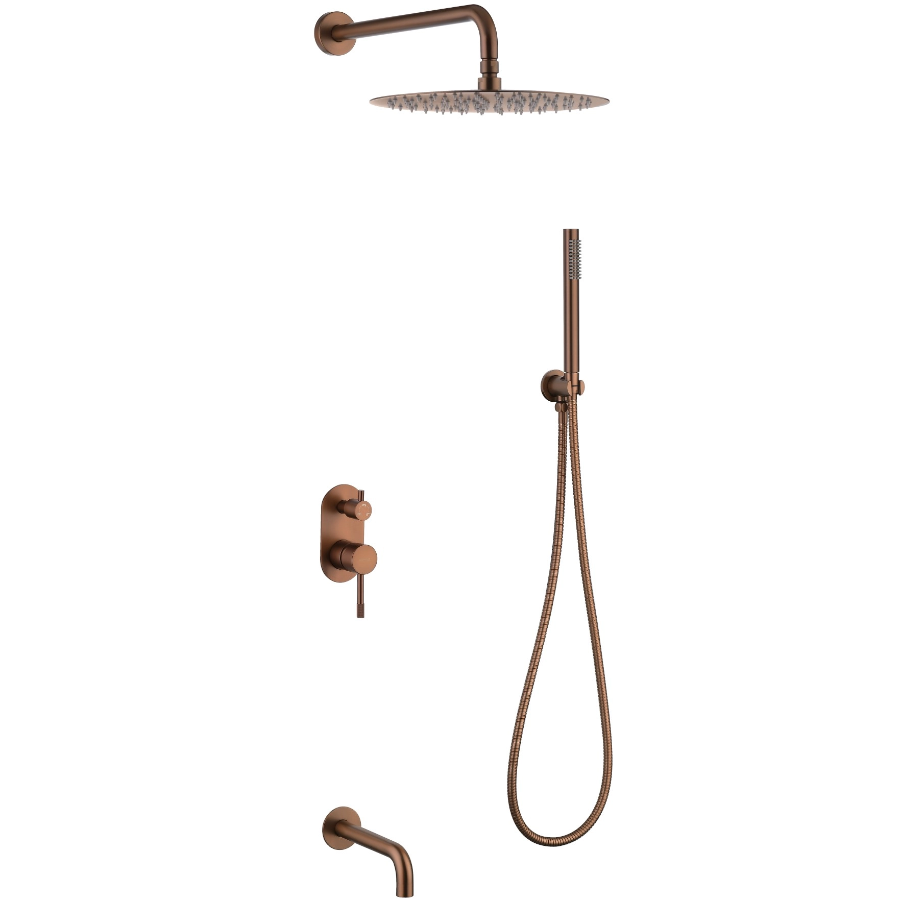 Душевая система Boheme Uno Bronze Brushed, 464-2-BRB