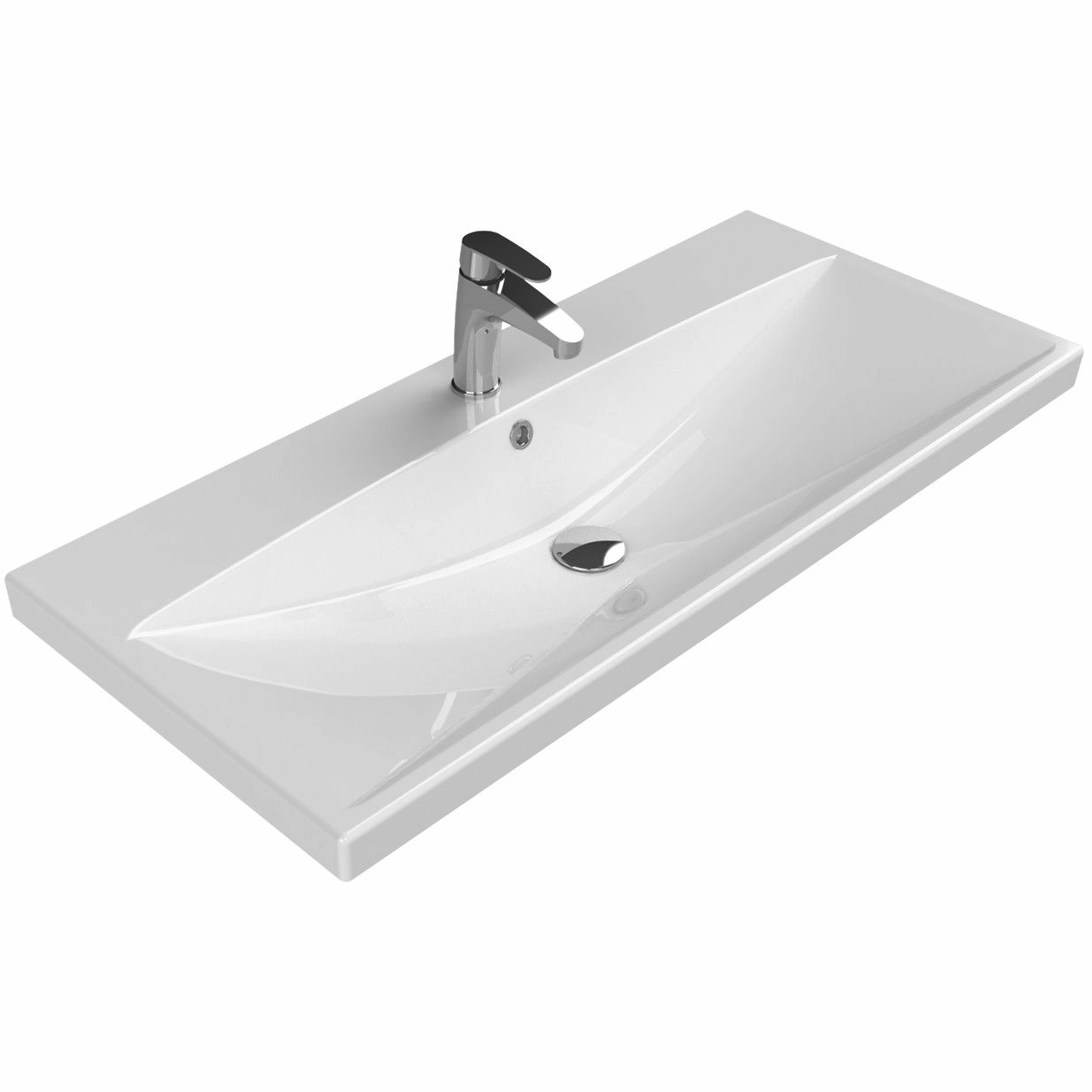 Керамическая раковина BelBagno 100x45, BB-0324-100-LVB