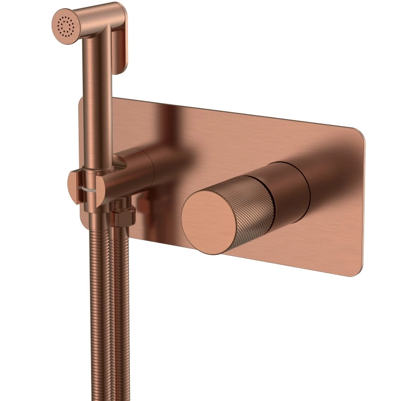 Смеситель гигиенический Boheme Stick Spirale Copper Brushed, 127-CB.4