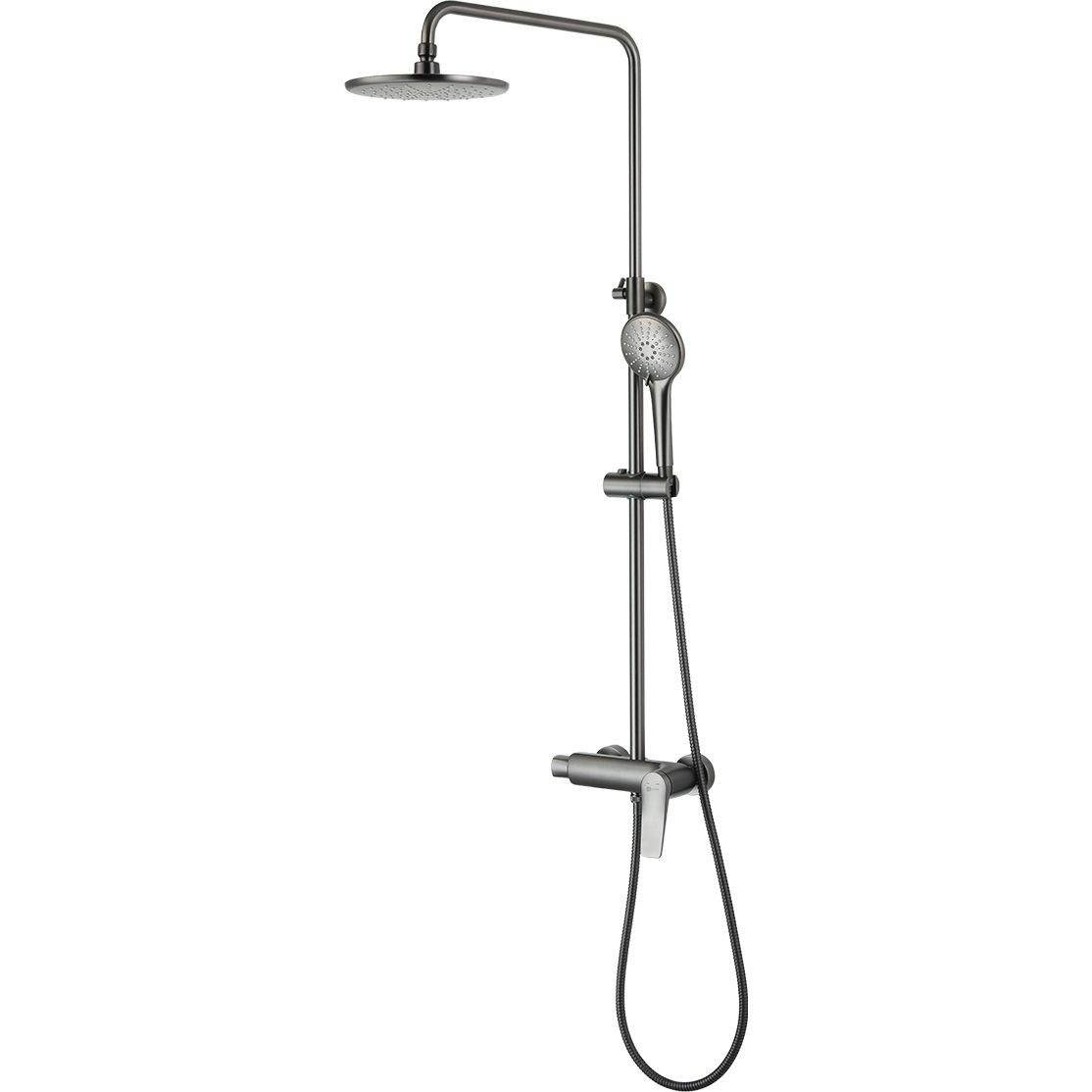 Смеситель для душа с верхней душевой лейкой 3 функции Lemark Bronx, LM3760GM