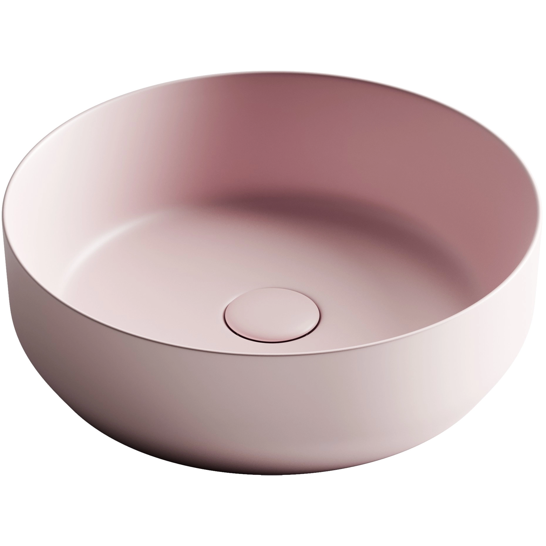 Умывальник чаша накладная круглая CeramicaNova Element 39x39, CN6022MP