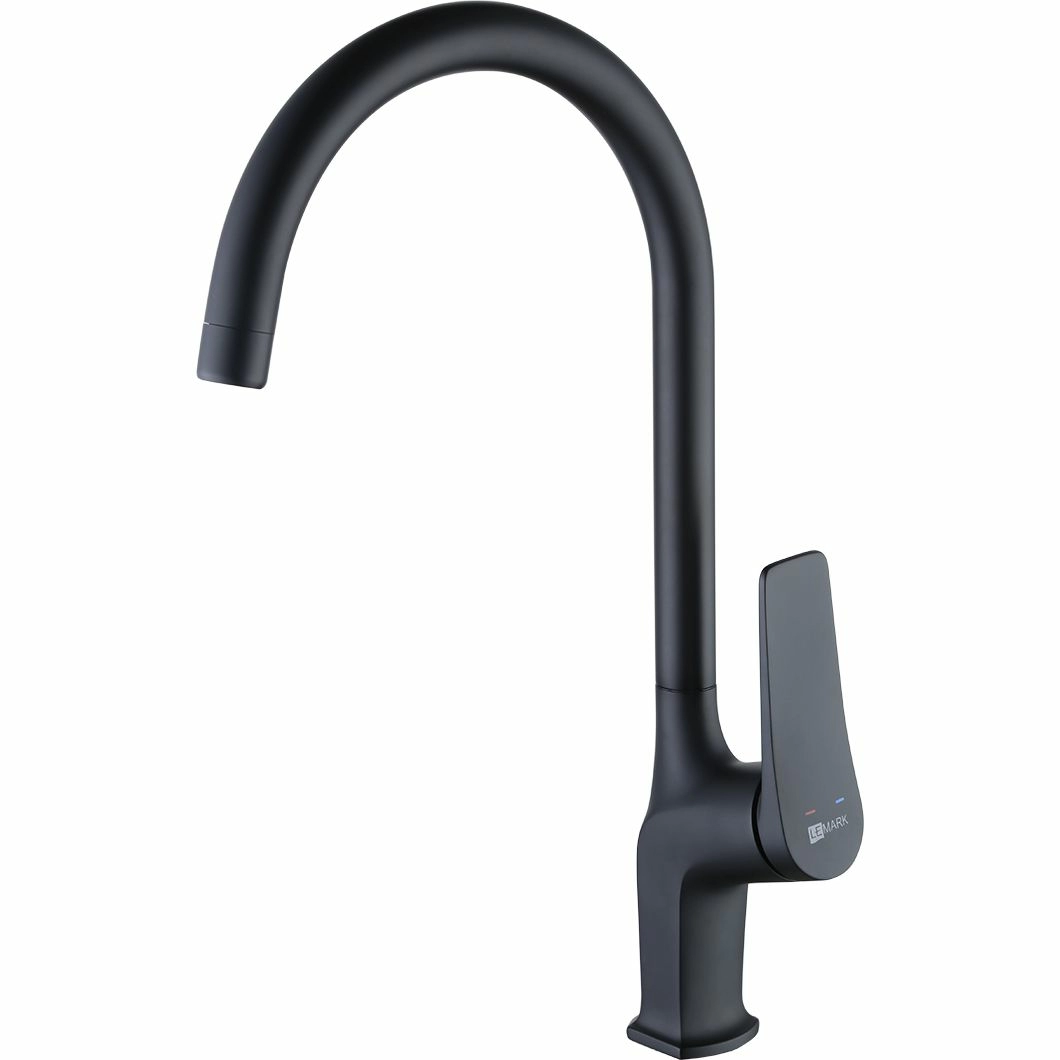 Смеситель для кухни с высоким поворотным изливом Lemark Bronx, LM3705BL
