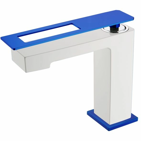 Смеситель для умывальника Boheme Q White/Ultramarine, 141-WUW