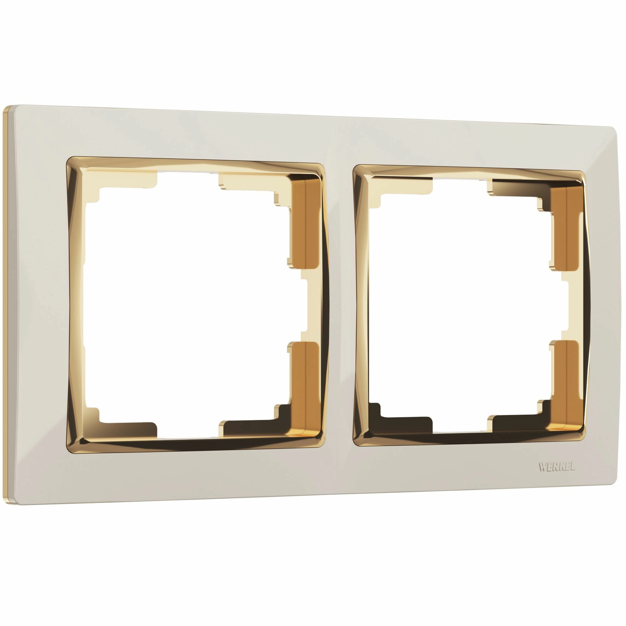 Рамка на 2 поста Werkel Snabb W0021932 (слоновая кость/золото)