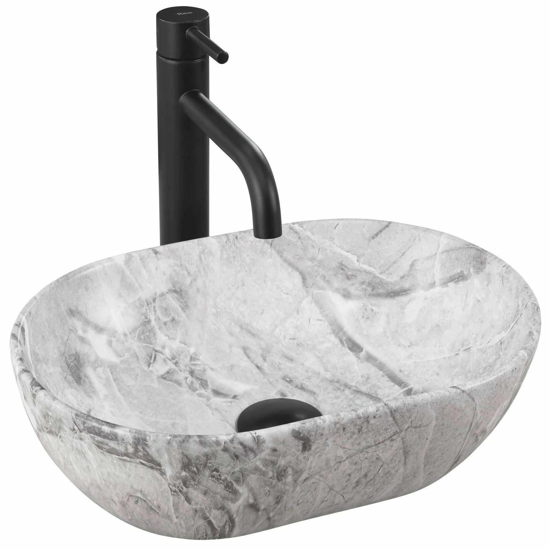 Умывальник Rea Amelia Mini Stone Matt 38x26, REA-U9109