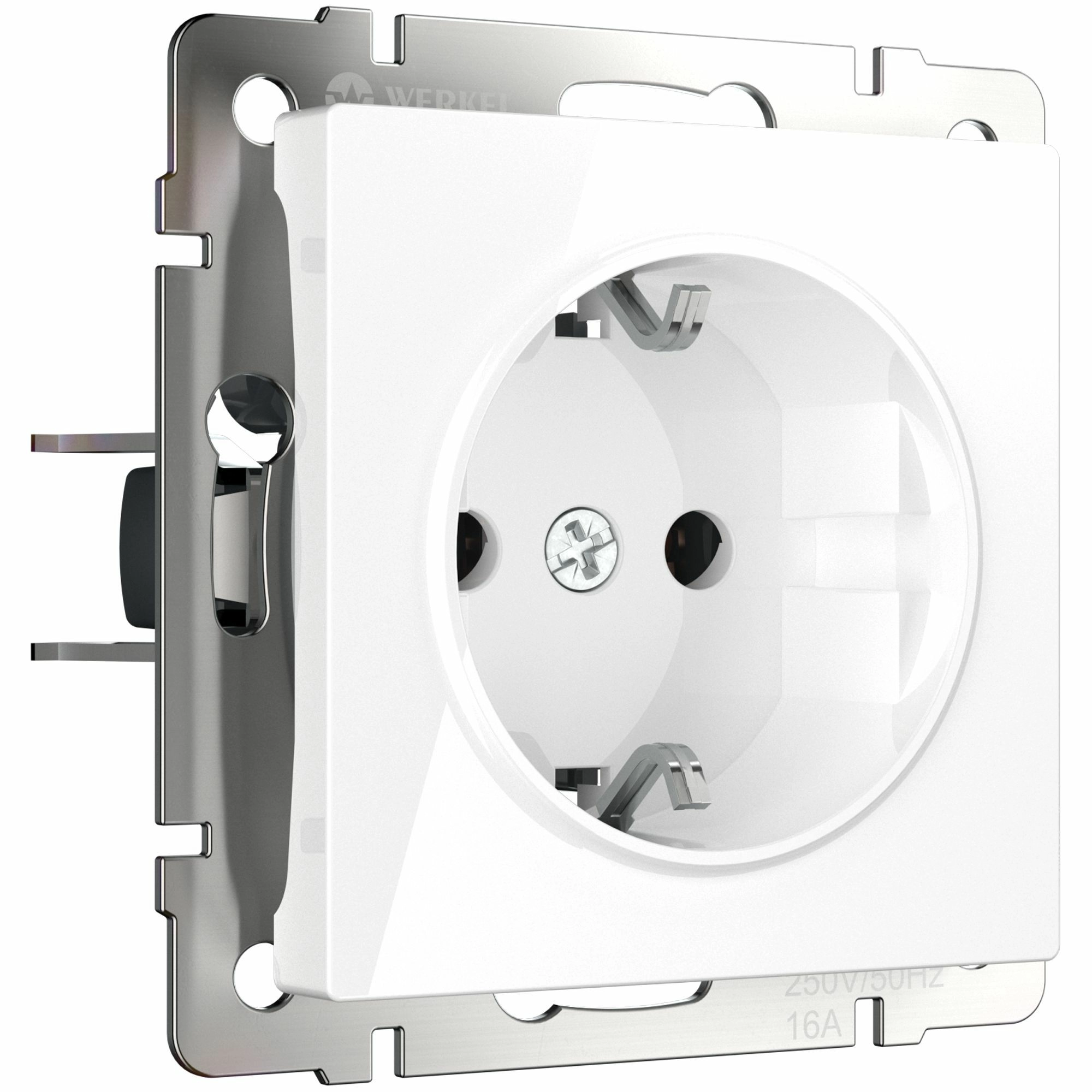 Розетка с заземлением Werkel W1171001 (белый)