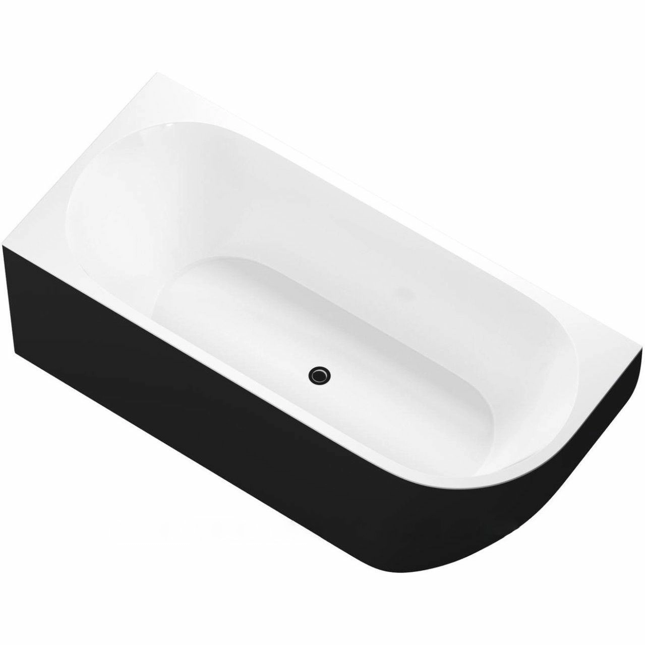 Акриловая ванна Aquanet Family Elegant Black Gloss Finish 180x80