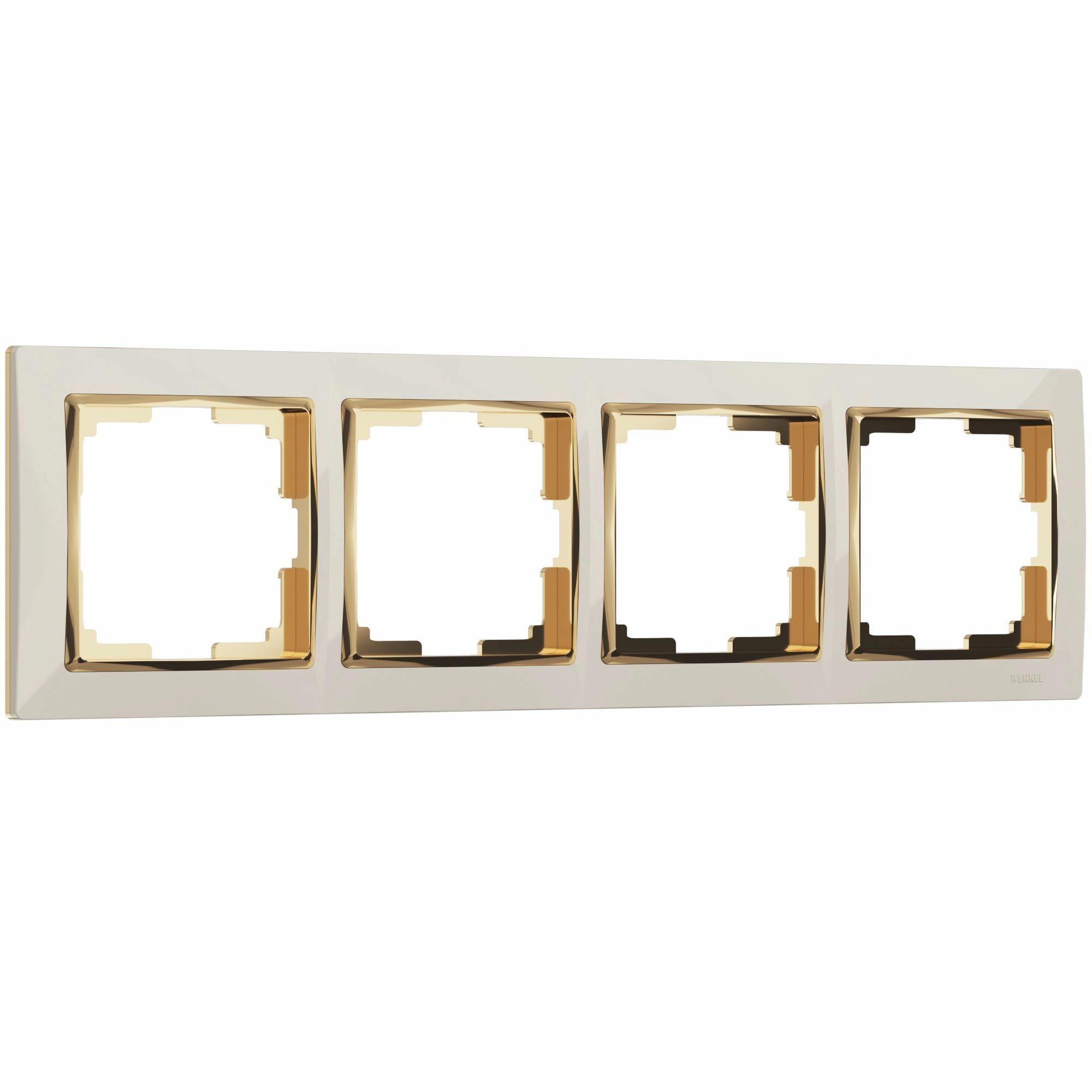 Рамка на 4 поста Werkel Snabb W0041932 (слоновая кость/золото)