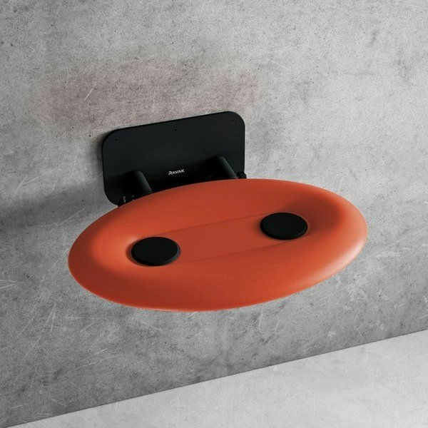 Сиденье для душа Ravak OVO-P II Orange/Black, B8F0000058