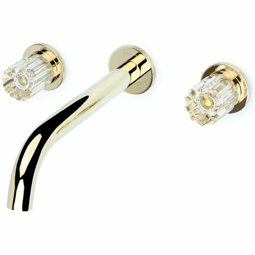 Смеситель из стены на 3 отверстия Boheme Elegante Gold, 152-2-G-EL
