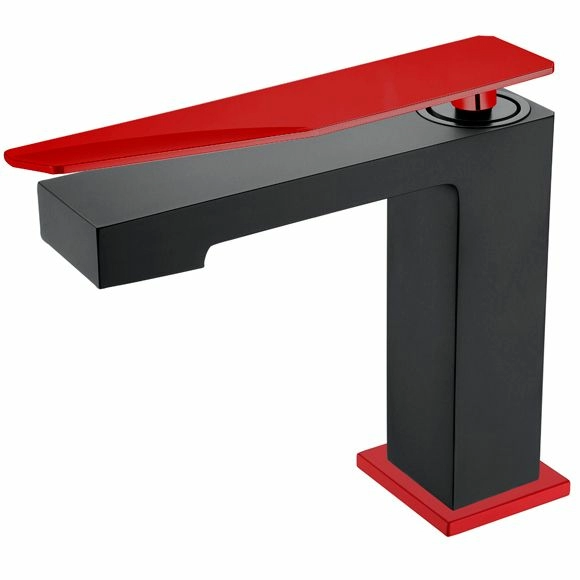 Смеситель для умывальника Boheme Q2 Black/Red, 141-BR.2