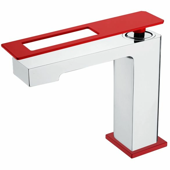 Смеситель для умывальника Boheme Q Chrome/Red, 141-CRR