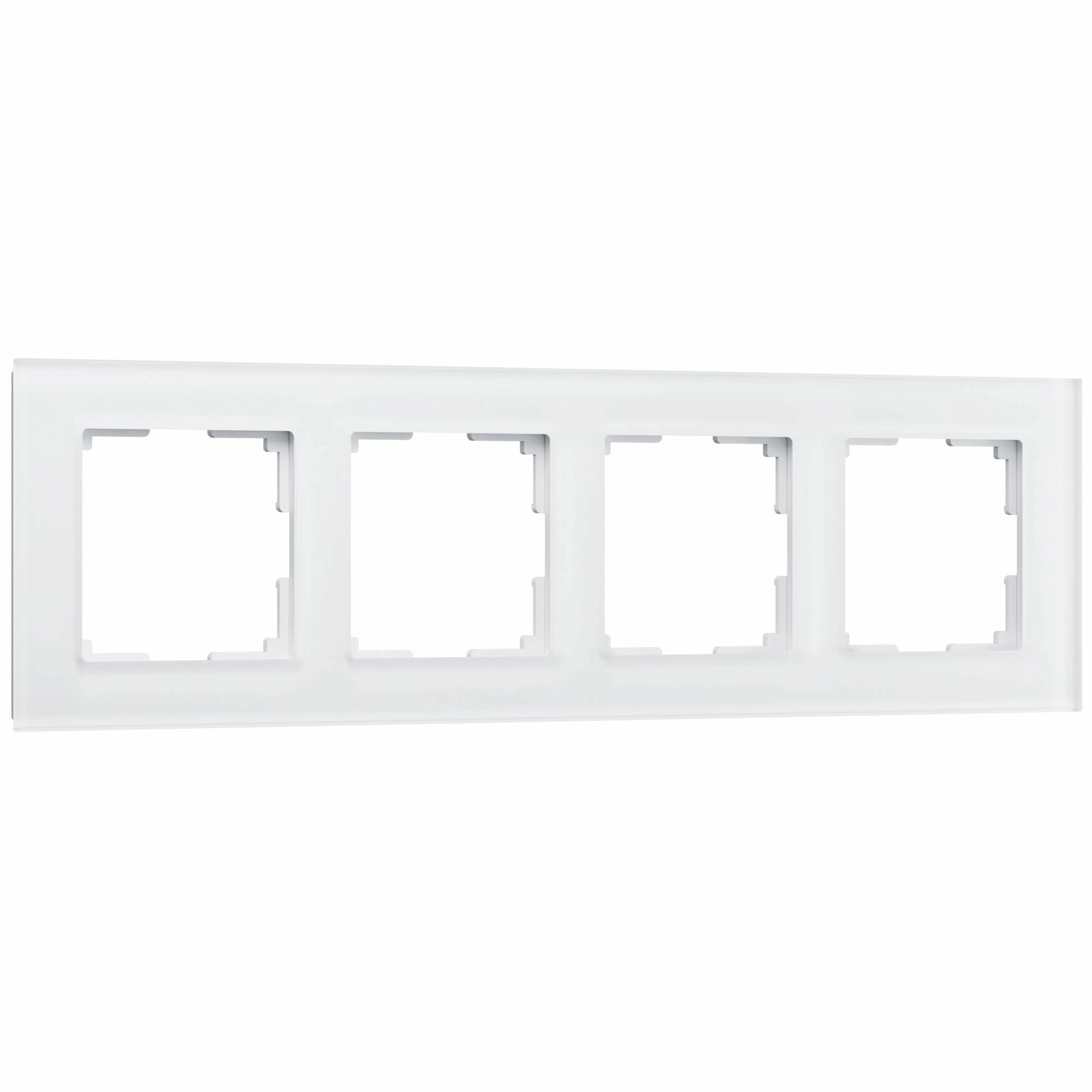 Рамка на 4 поста Werkel Favorit W0041105 (белый матовый, стекло)