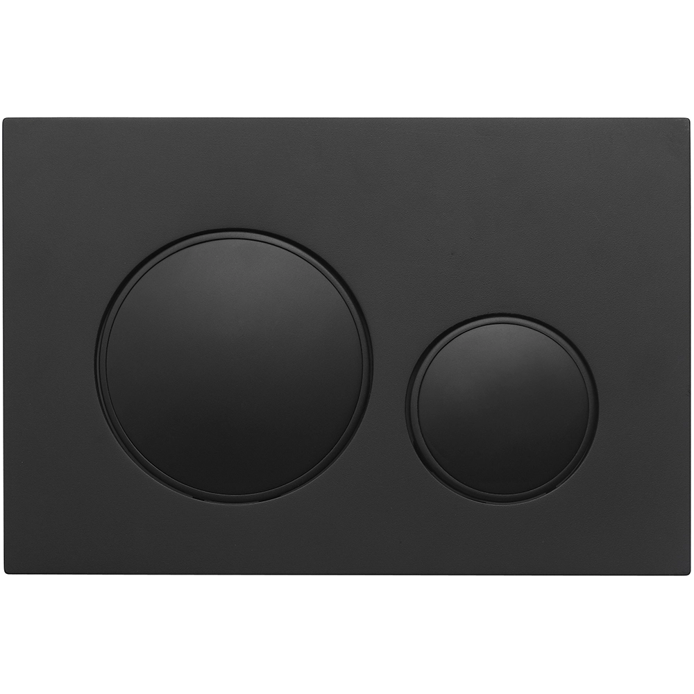 Кнопка смыва Veconi Flush V10 черный матовый/черный матовый, FLV10-B