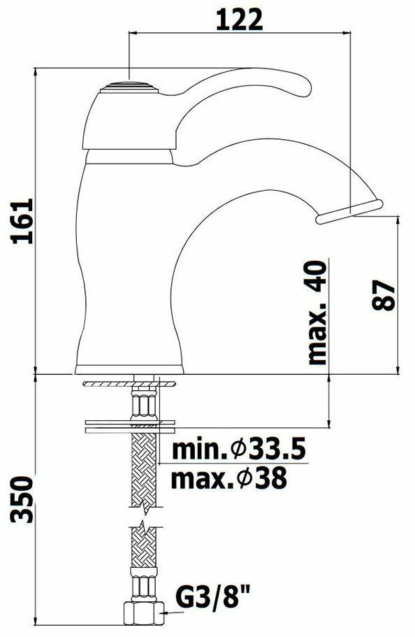 Смеситель для раковины Paffoni Flavia, FA071CR