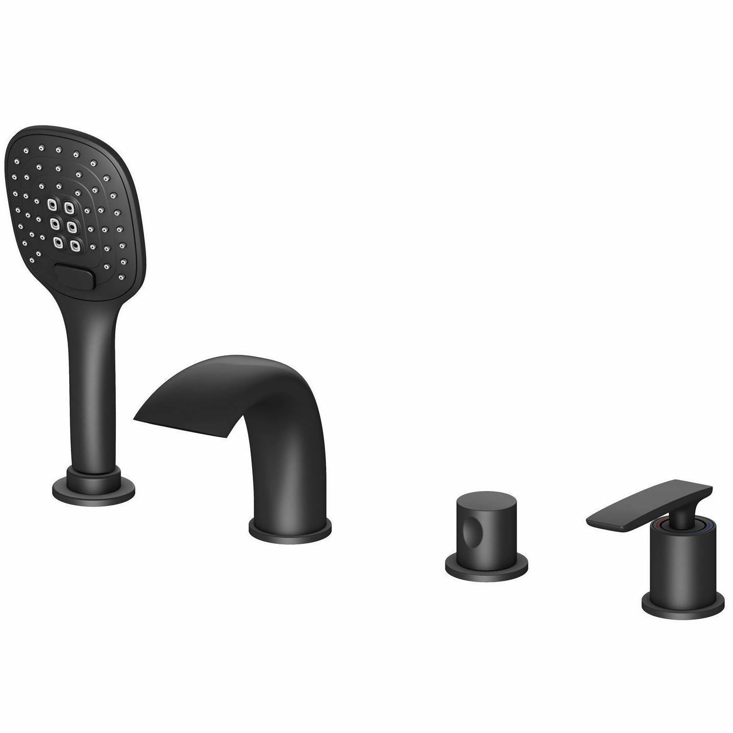 Смеситель для ванны с душем врезной Timo Helmi Black, 4020/03Y