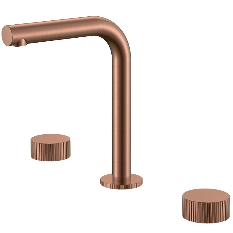Смеситель на столешницу на 3 отверстия Boheme Stick Linea Copper Brushed, 152-CB.3