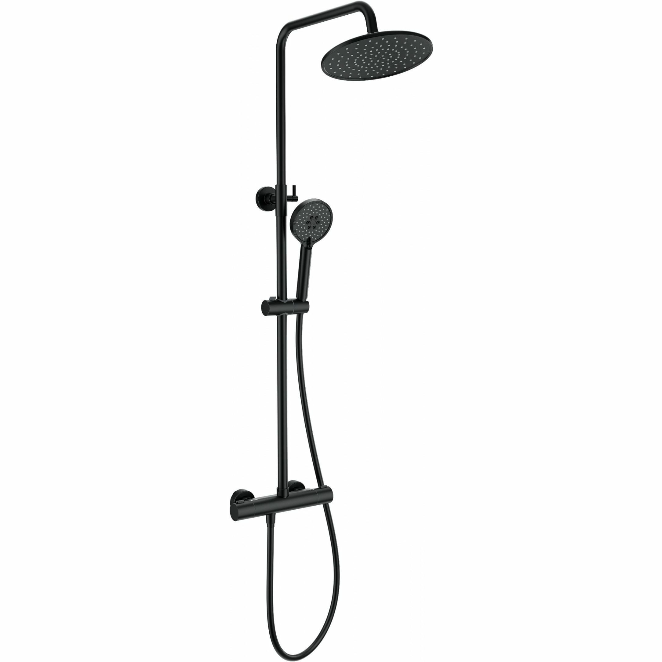 Душевая система с термостатом Wonzon & Woghand черный матовый, WW-B3047-A-MB