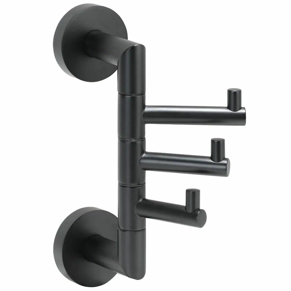 Вешалка с 3 крючками поворотная Bemeta Dark, 104206070