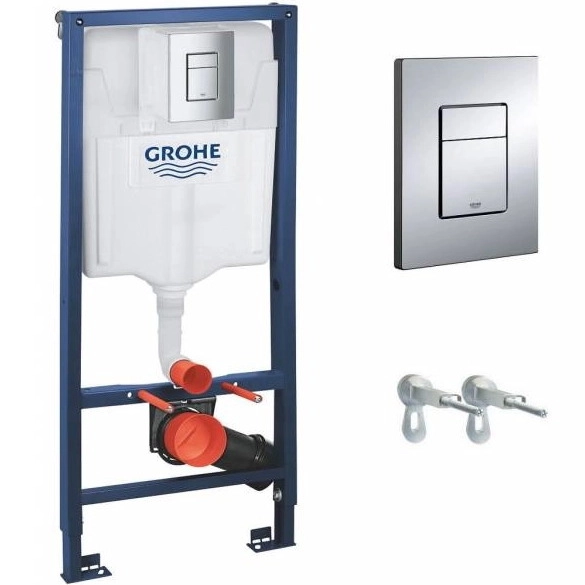 Инсталляция для унитаза Grohe Rapid SL 3 в 1 с кнопкой Skate Cosmopolitan, 38772001
