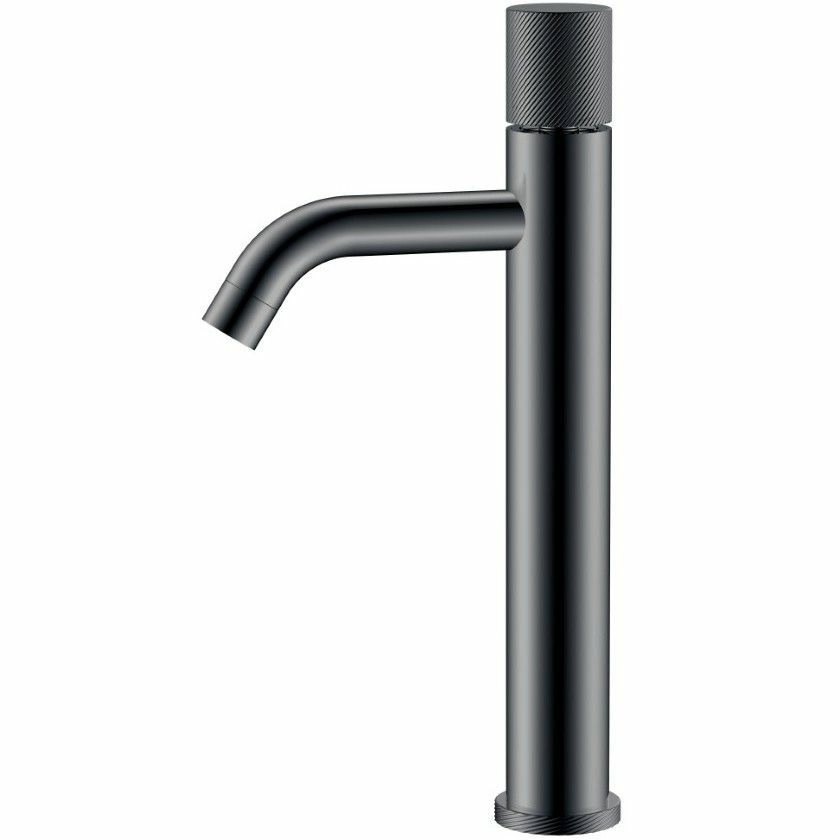 Высокий смеситель для умывальника Boheme Stick Spirale Shine Gun Metall, 122-SGM.4