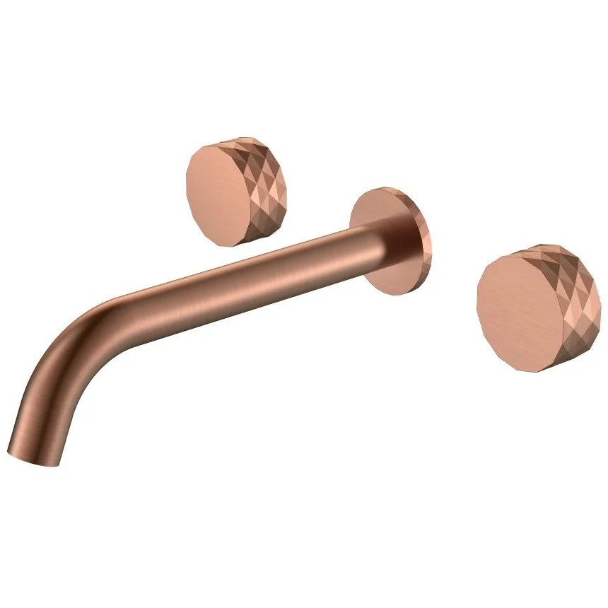 Смеситель из стены на 3 отверстия Boheme Stick Diamond Copper Brushed, 152-2-CB.1